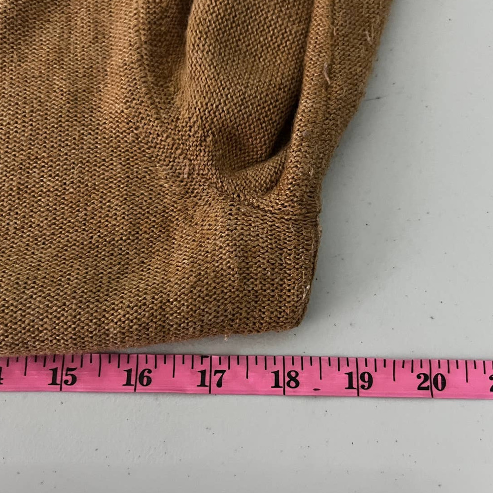 Tommy Hilfiger Women's Sweater Medium Cable Knit‎ Pullover Stretch Buckles Brown - Picture 8 of 9